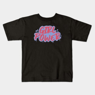 Girl Power Drippy Art Style Kids T-Shirt